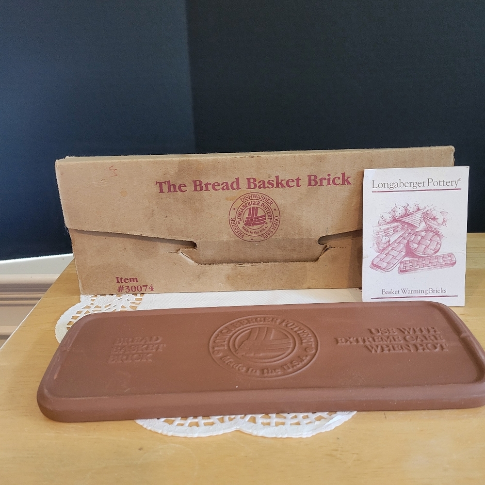 Longaberger Pottery Bread Basket Brick